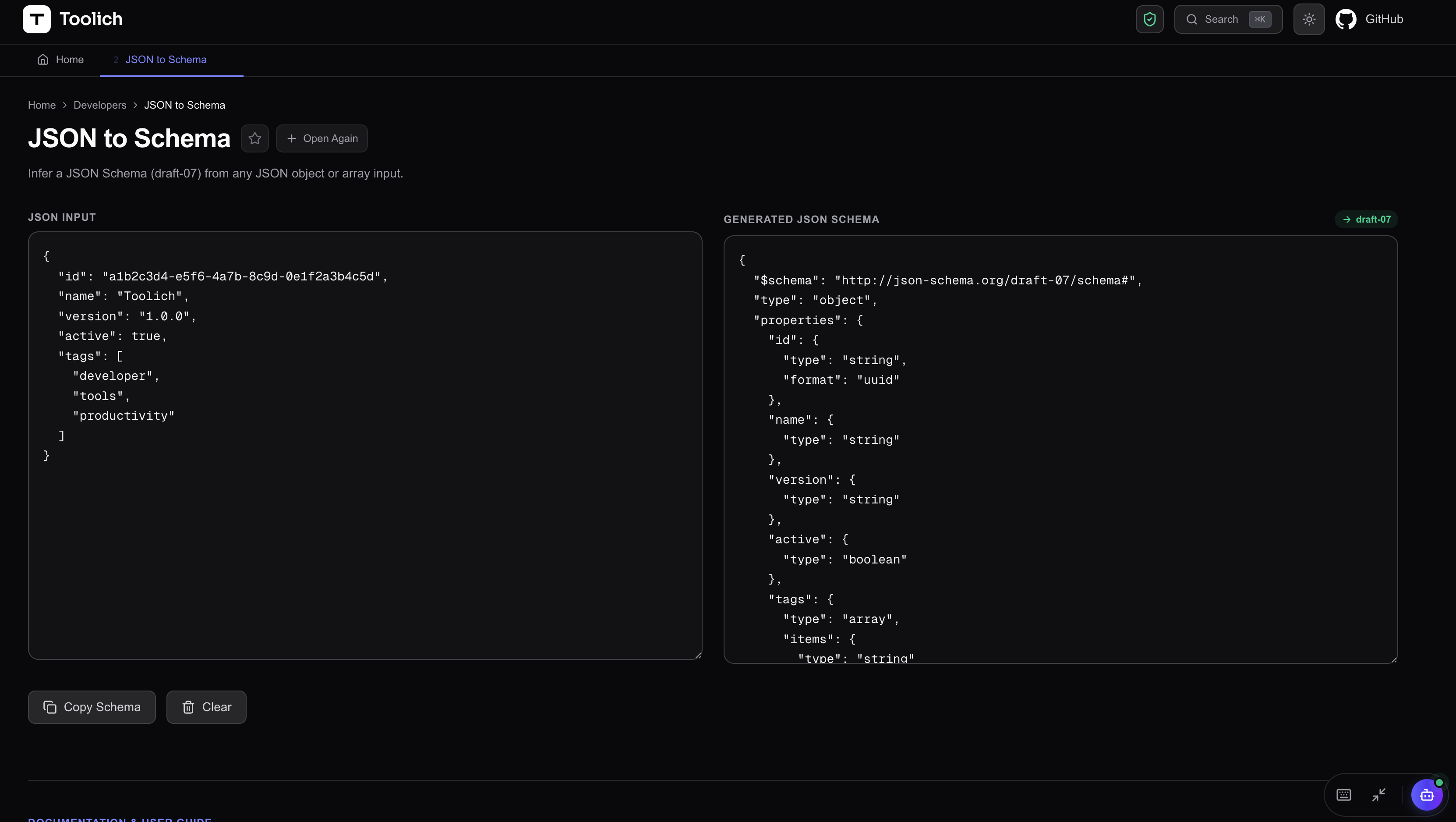 JSON to JSON Schema Converter — Generate Dynamic Validation Schemas Instantly